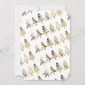 Kerstsegen | Paars Goud & Zwarte Bomen Foto Feestdagenkaart (Achterkant)