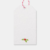 Kerstsegen Vakantiegroet Hulst Kerst Cadeaulabel (Achterkant)