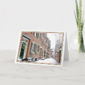 Kerstseizoen Beacon Hill: Boston MA: Feestdagen Kaart (Voorkant)