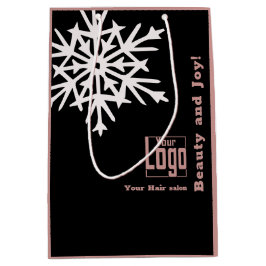 Kerstseizoen Black Pink Kapsalon Papier Medium Cadeauzakje