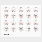 Kerstseizoen Cacaosticker Ronde Sticker (Vel)