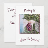 kerstseizoen feestdagenkaart (Voorkant / Achterkant)