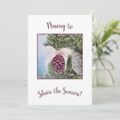 kerstseizoen feestdagenkaart (Staand voorkant)