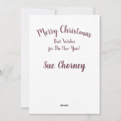 kerstseizoen feestdagenkaart (Achterkant)