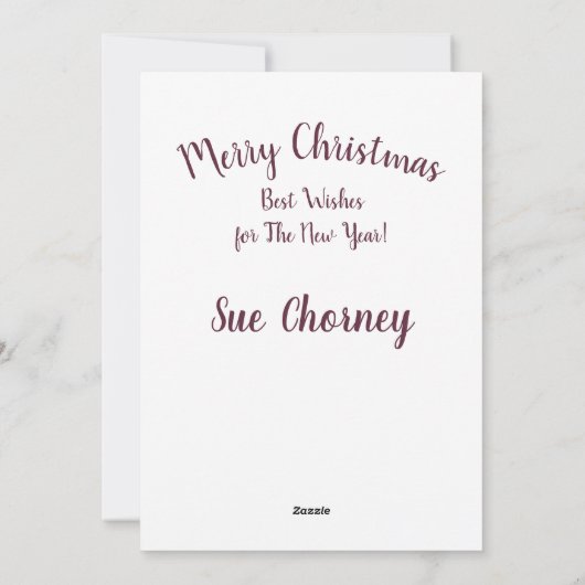 kerstseizoen feestdagenkaart (Achterkant)