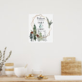 Kerstseizoen Forest Wedding Welkom Poster (Keuken)