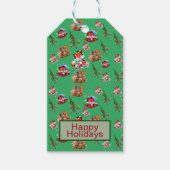 Kerstseizoen Groen Cadeaulabel (Voorkant)