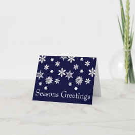 Kerstseizoen Groeten Kerst Blauw Feestdagen Kaart