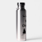 Kerstseizoen Groeten Santa Sleigh Waterfles (Rechts)