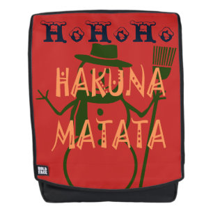Kerstseizoen hier komen we naar Hohoho Hakuna Mata Rugtassen