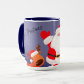 Kerstseizoen leuke Sinterklaas mok (Voorkant links)