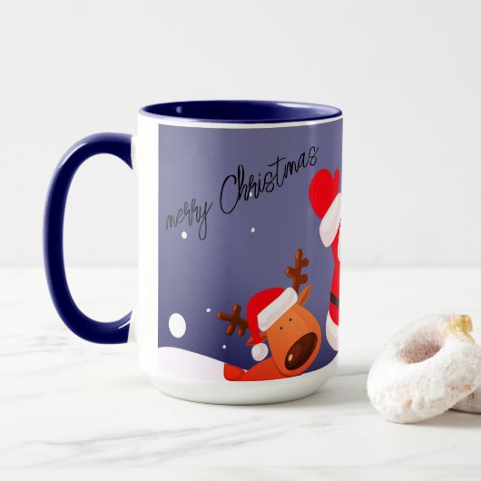 Kerstseizoen leuke Sinterklaas mok (Met donut)