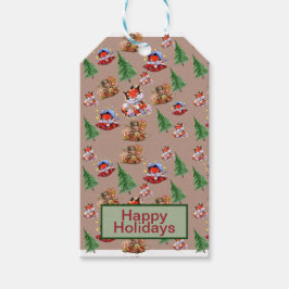 Kerstseizoen Rood Cadeaulabel