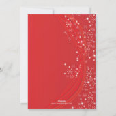 Kerstseizoen Rood & Witte Sterren - Kerstkaart (Achterkant)