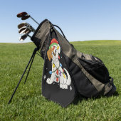 Kerstseizoen Santa Jack Russell Terrier Golfhanddoek (Groen)