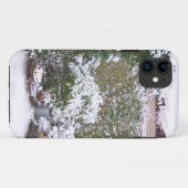 Kerstseizoen, sneeuw in de tuin Case-Mate iPhone case (Achterkant (horizontaal))