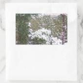 Kerstseizoen, sneeuw in de tuin rechthoekige sticker (Tas)