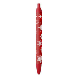 Kerstseizoen sneeuwvlokken zwarte inkt pen