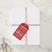kerstseizoen Typografie CadeauLabels (Met Touw)