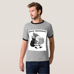 Kerstseizoen Viering Wensen Gedrukte Ringer T-shirt