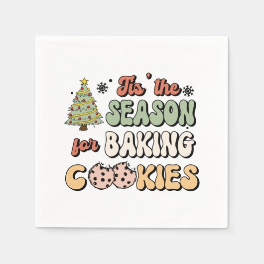 kerstseizoen voor koekjes servet (Voorkant)