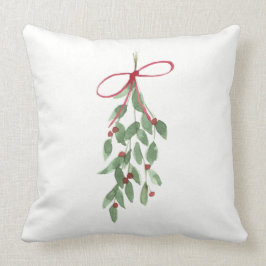 Kerstseizoen Waterverf Mistletoe Kussen