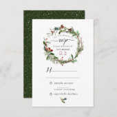 Kerstseizoen Weddenschap RSVP 2 Informatiekaartje (Voorkant / Achterkant)