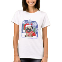 Kerstseizoen Winter Pug