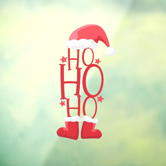 Kerstseizoen Word Art Ho Ho Ho Raamsticker (Vel 3)