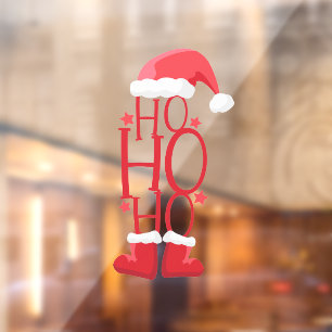 Kerstseizoen Word Art Ho Ho Ho Raamsticker