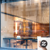 Kerstseizoen Word Art Raamsticker (Cafe Raam)