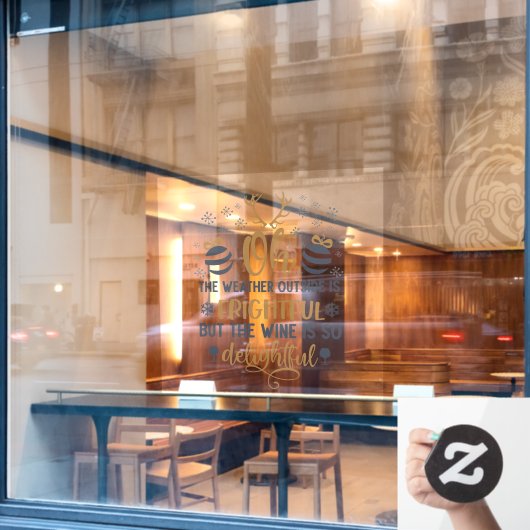 Kerstseizoen Word Art Raamsticker (Cafe Raam)