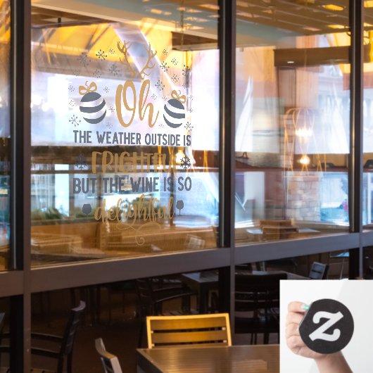 Kerstseizoen Word Art Raamsticker (Restaurant Raam)