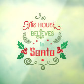 kerstseizoen Word Art Window Cling Raamsticker (Vel 3)