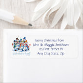 Kerstseizoen wordt Jolly Snowmen fun Etiket (Insitu)