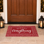 Kerstseizoen Zinnen MERRY EVERYTHING Rood Deurmat