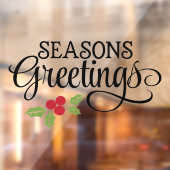 Kerstseizoenen Greetings Holly Business Raamsticker (Vel 2)