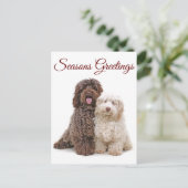 kerstseizoenen groet Labradole Friends Briefkaart (Staand voorkant)