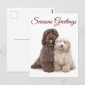 kerstseizoenen groet Labradole Friends Briefkaart (Voorkant / Achterkant)
