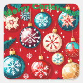 Kerstserie 1 - Ornamenten Stickers (Voorkant)
