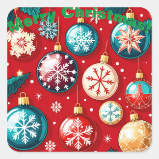 Kerstserie 1 - Ornamenten Stickers