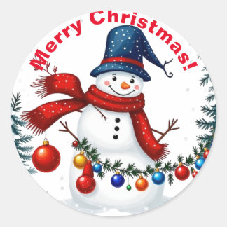 Kerstserie 2 - Snowman Stickers