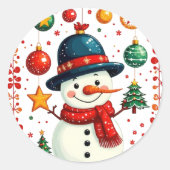 Kerstserie 3 - Snowman Stickers (Voorkant)