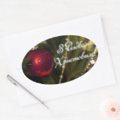 Kerstserie (in het Oekraïens) Ovale Sticker (Envelop)