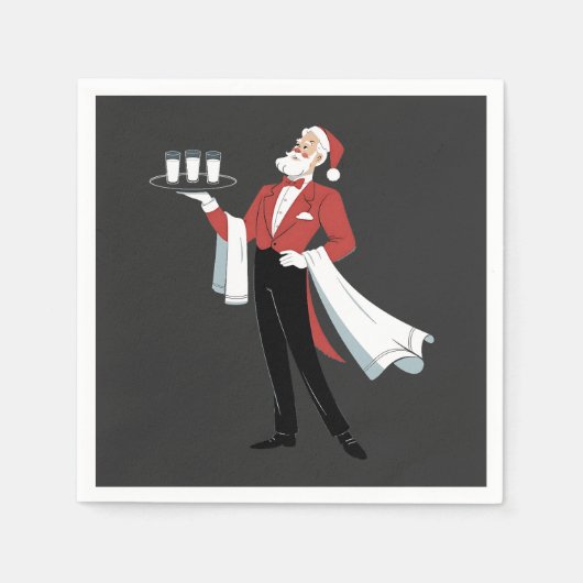 Kerstserver Santa serveerster Kerstmis Servet (Voorkant)