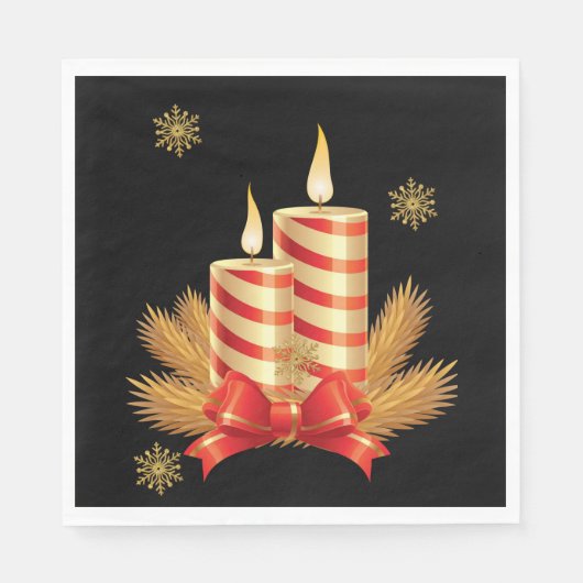 Kerstservetten, Kerstkaars Servet (Voorkant)