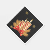 Kerstservetten, Kerstkaars Servet (Hoek)