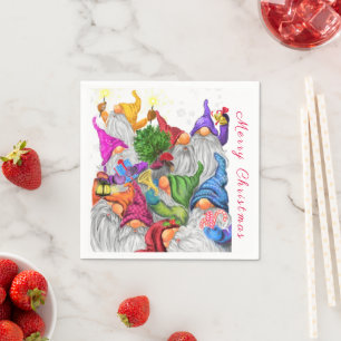 Kerstservetten met Gnome Party Servet