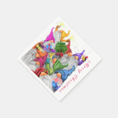 Kerstservetten met Gnome Party Servet (Hoek)