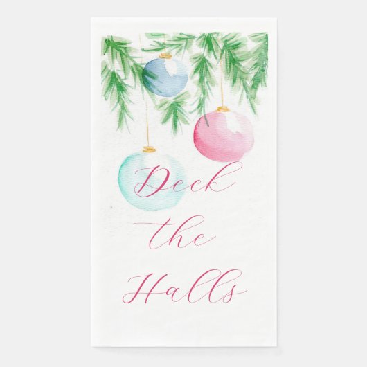 Kerstservetten met ornament servet (Voorkant)